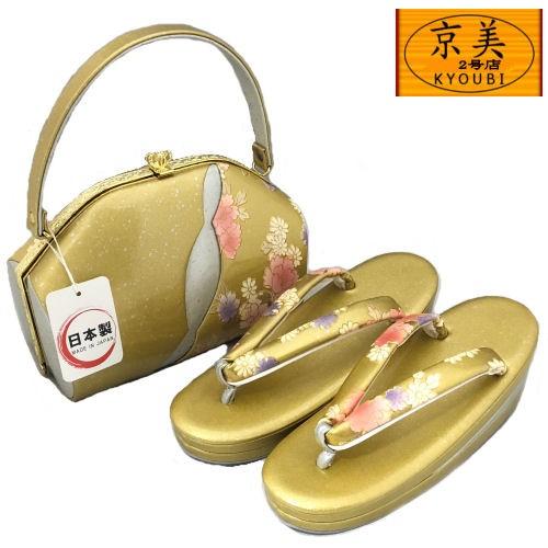 草履バッグセット　Ｓサイズ　留袖　日本製 　振袖用　礼装用　フォーマル　３枚芯　成人式　卒業式　袴　結婚式　振袖　訪問着　小紋　ゴールド