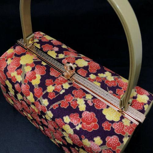 草履バッグセット 振袖用 帯地 赤 金 古典 フリーサイズ w49-5