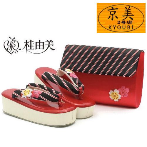 草履バッグセット 桂由美ブランド クラッチバッグ ハイヒール草履 厚底 