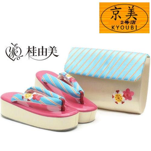 草履バッグセット 桂由美ブランド クラッチバッグ ハイヒール草履 厚底  