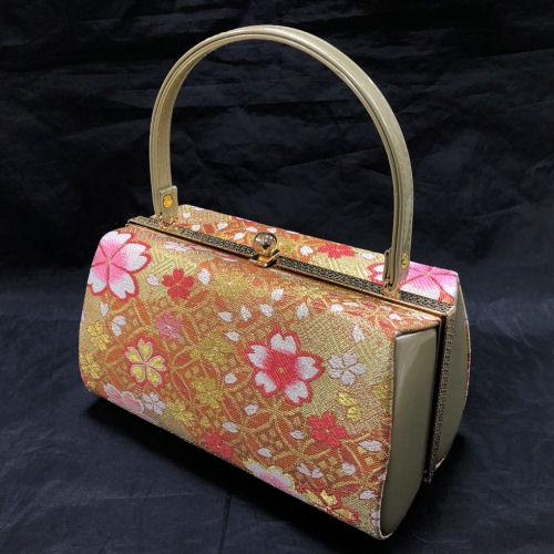 和装 草履バッグ セット帯地 二枚芯の草履 金 ゴールド 【フリーサイズ】 NISHIORI 草履バッグセット 礼装用 輪奈織 帯地 唐草文様 フォーマル