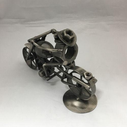 メタルクラフト バイク かえる ジャンクアート 金属アート 鉄 bike