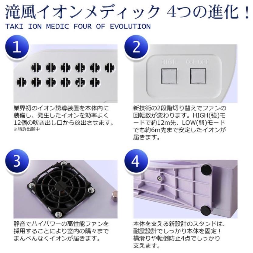 スーパーセール滝風イオンメディック ホワイト ウイルス対策 消臭 除菌