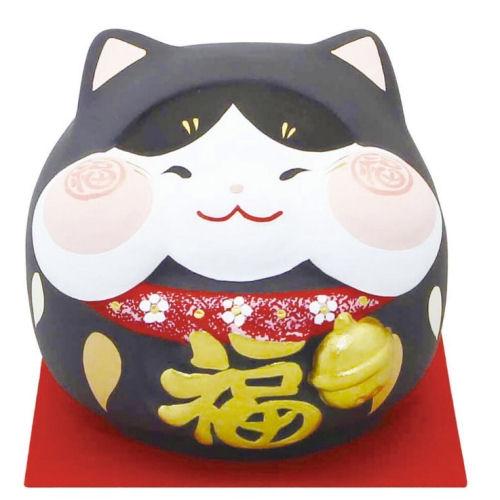 福々ほっぺ おかぶり猫 貯金箱 猫雑貨 猫グッズ 三毛猫 金猫 黒猫 陶器