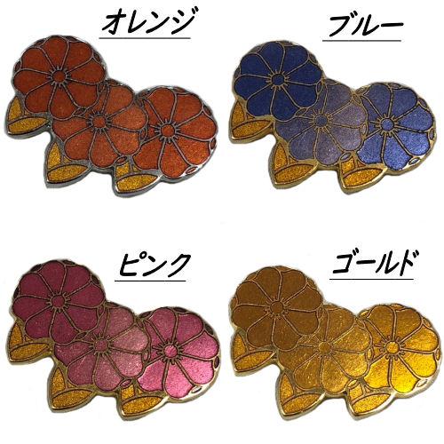 帯留め 七宝 クリエーターSHUKO クレマチス柄 4色 帯留 帯飾り 帯止め