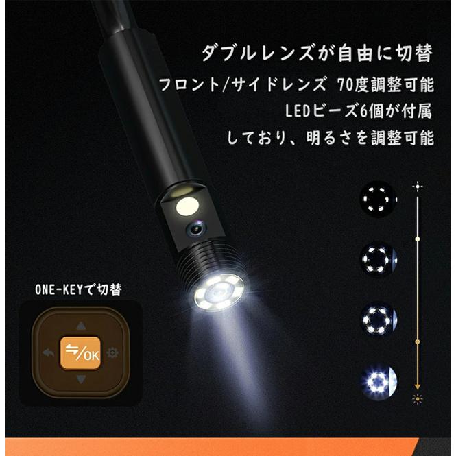 KYOMOTO マイクロスコープ 5m ファイバースコープ 工事カメラ ダブル