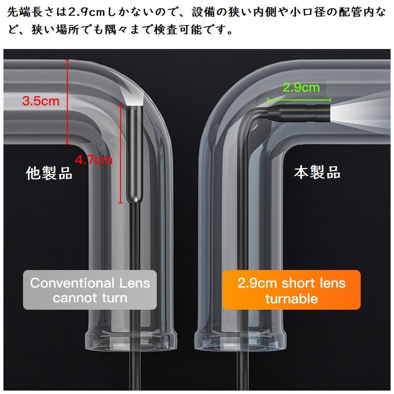 超小型カメラ付き 先端長さ2.9cm マイクロスコープ ファイバースコープ 車修理 配管 工業内視鏡 エアコン スネークカメラ ファイバースコープカメラ 工事カメラ｜kyougenn｜02