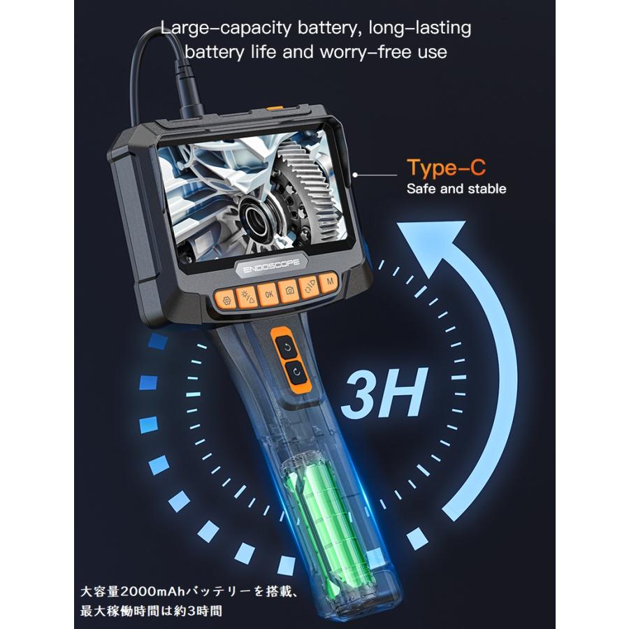 KYOMOTO 360度回転 クリップ付き 先端可動 内視鏡 電動カメラ KYOMOTO 360度回転 クリップ付き 先端可動 内視鏡 電動カメラ