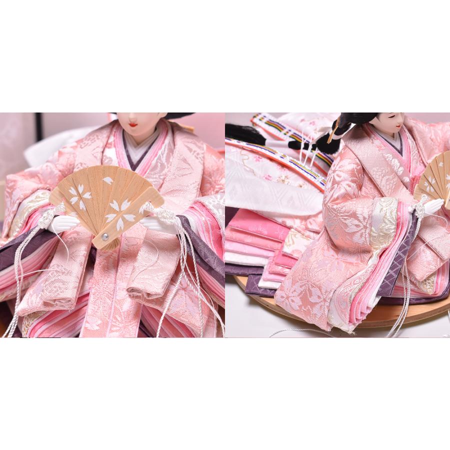雛人形 おしゃれ ひな人形 親王飾り コンパクト 「しおり〜桃〜」 間口61cm 雛人形 かわいい ひな人形 【送料無料】【代引き手数料無料】_7