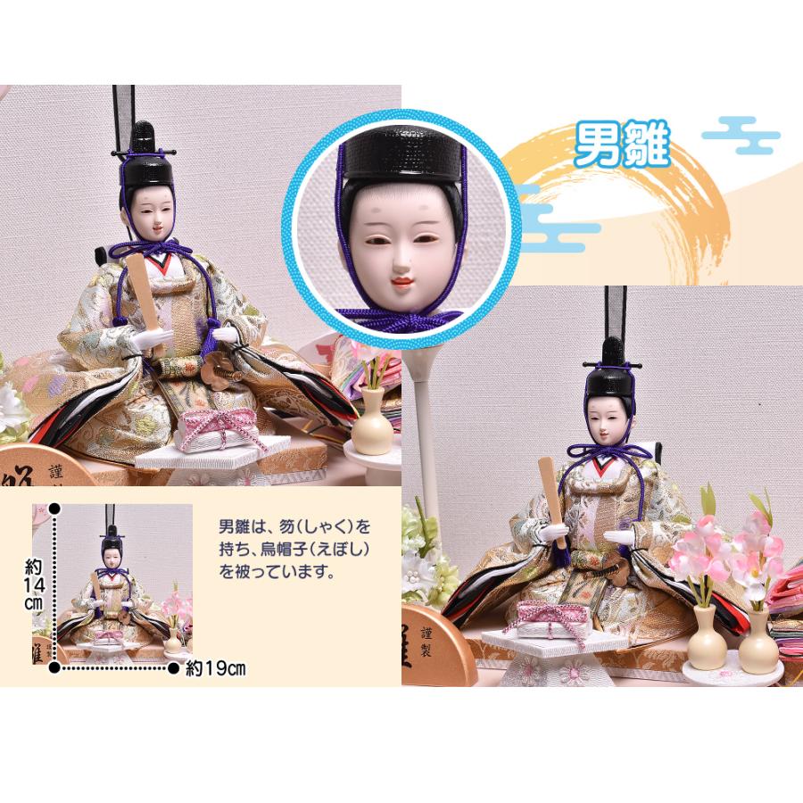 雛人形 ひな人形 アクリルケース飾り「乃愛（のあ）」間口53cm ケース
