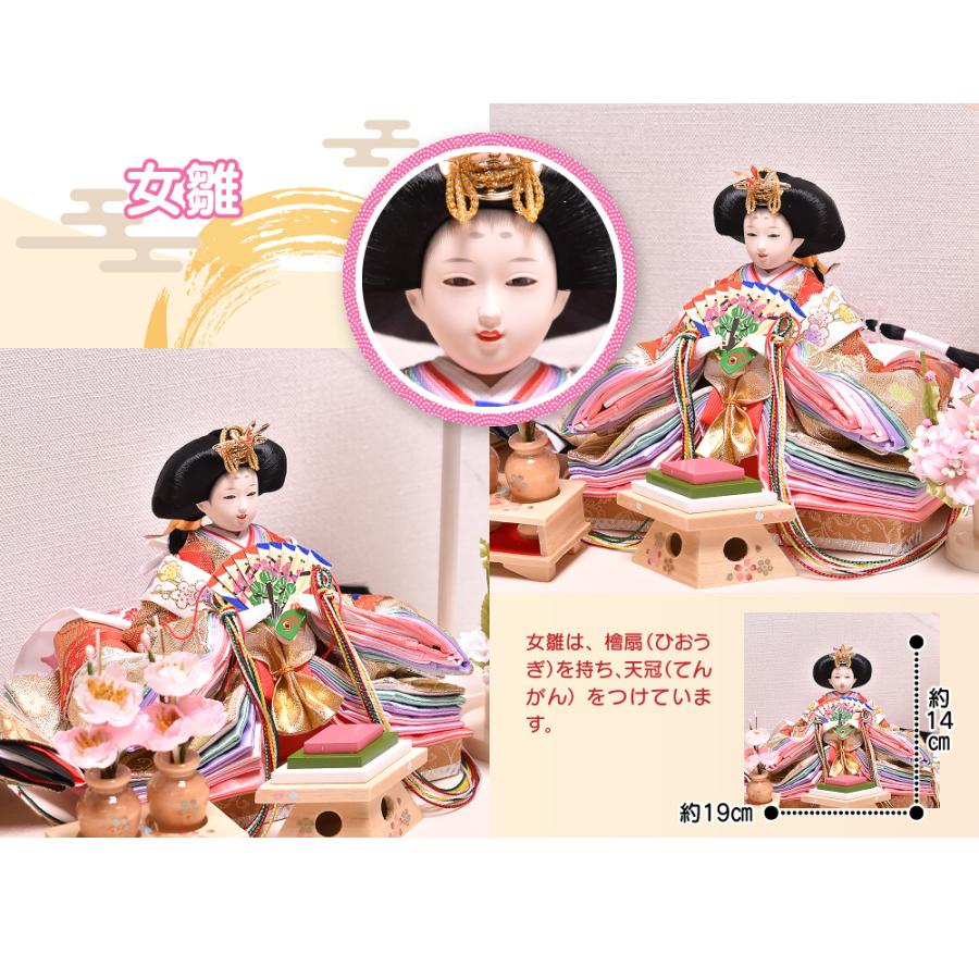 雛人形 ひな人形 アクリルケース飾り「乃愛（のあ）」間口53cm ケース