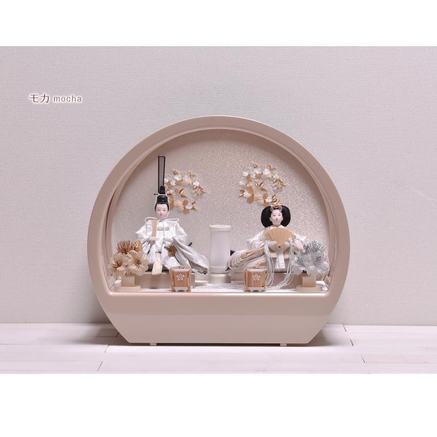 和紙製　超コンパクト　卓上　五段ひな飾り　ケース付き 雛人形 コンパクト ひな人形 おしゃれ かわいい【和奏wakana