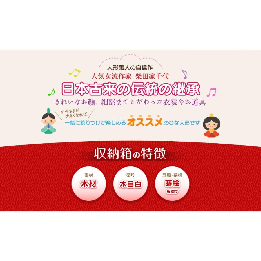雛人形 ひな人形 収納飾り柴田家千代「まあり収納」 間口50cm 雛人形 コンパクト ひな人形 親王飾り 平飾り 【送料無料】【代引き手数料無料】_12