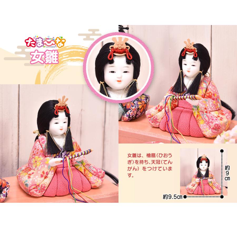 雛人形 ひな人形 ケース飾り 木目込人形【選べる3種類】「たまひな」2