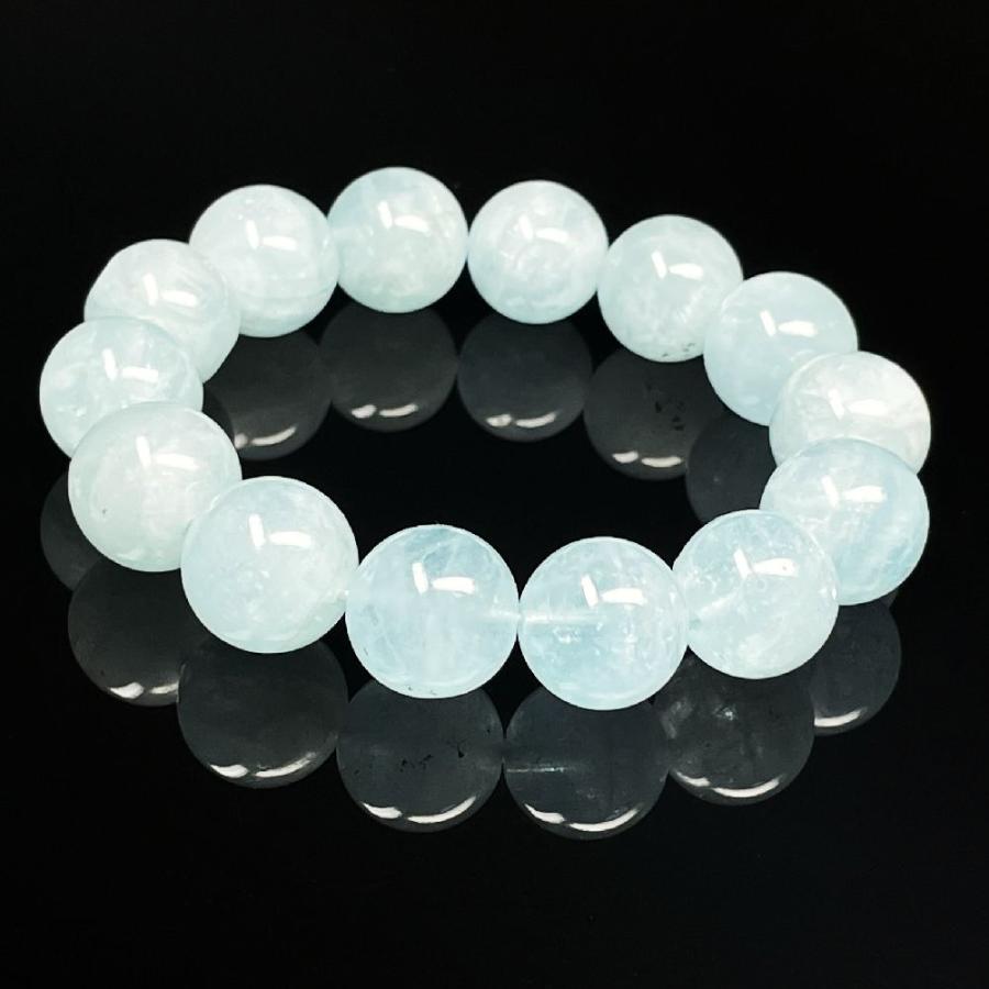 アクアマリン14ミリブレスレット 高級天然石 アクアマリン14ミリブレスレット 高級天然石