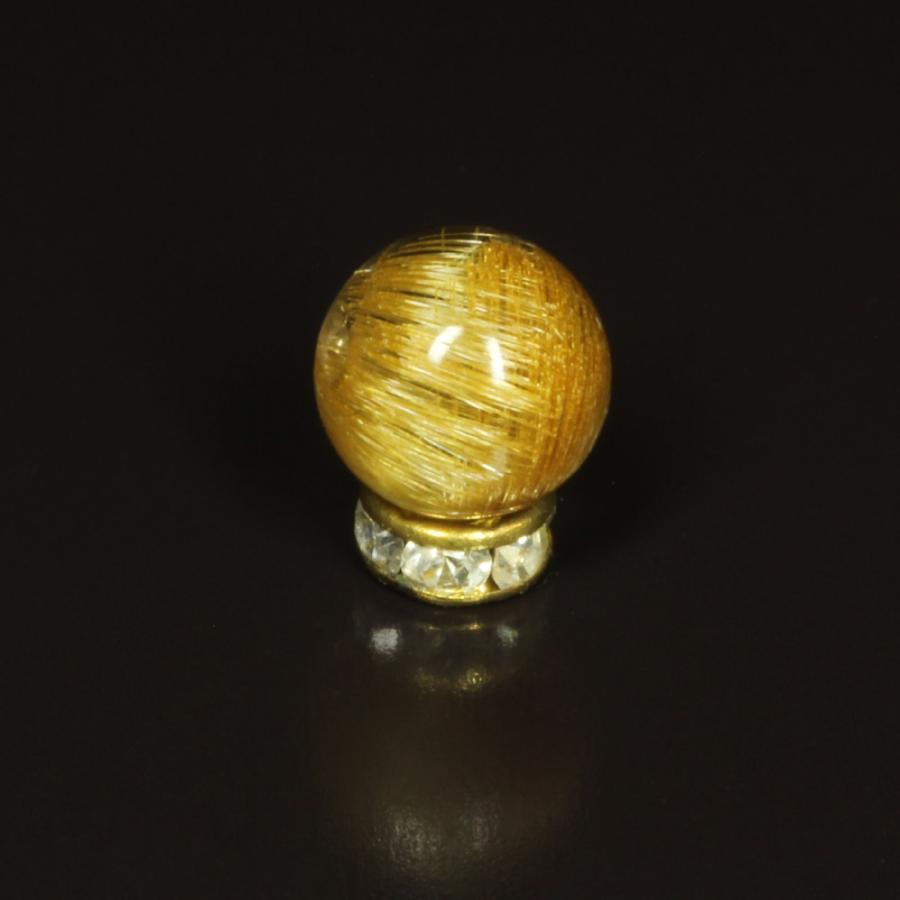 ゴールドキャッツアイルチル 幸運を呼ぶ猫の目石 7ミリ 一点物 粒売り  