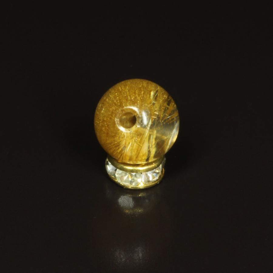 ゴールドキャッツアイルチル 幸運を呼ぶ猫の目石 7ミリ 一点物 粒売り