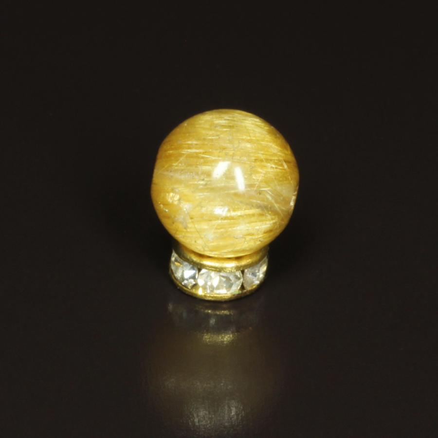 みち（ゴールドキャッツアイルチル　⑨径１６.５ｃｍ（６．５〜７mm珠） 天然石 キャッツアイルチル 黄金色が美しい 7ミリ 一点物 粒売り