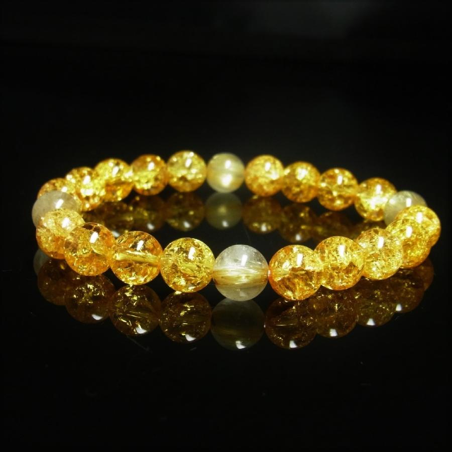 【一点物】シトリン蓮花彫刻×ミルキールチルクォーツ 天然石ブレスレット金運 大粒 8ミリ 最強金運 アップをもたらす 天然石 ゴールド ルチル シトリン