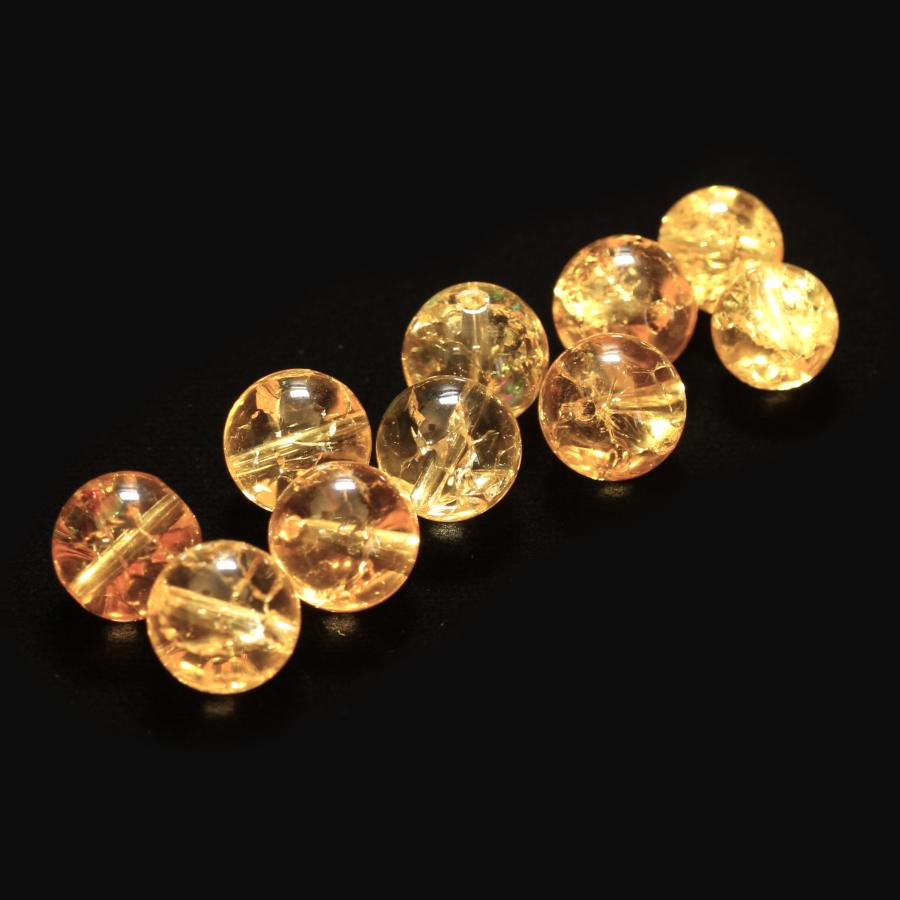 8ミリ 最強金運 アップをもたらす 天然石 64面カット水晶 シトリン