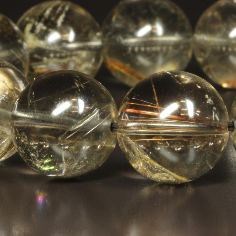 コッパールチルインスモーキークォーツ ブレスレット 15ミリ 一点物