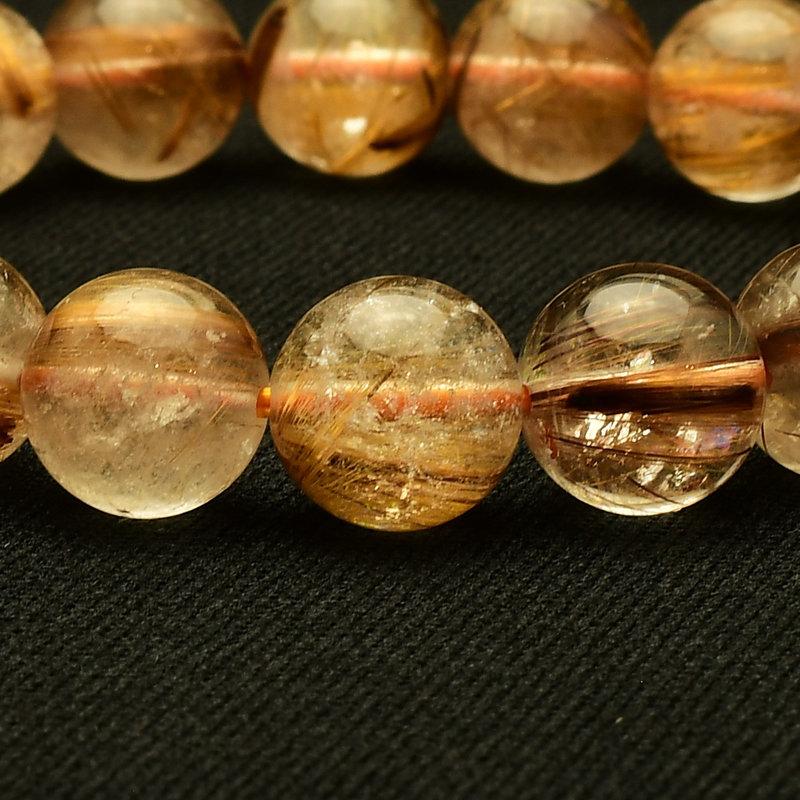 成功へ導く知性の光☆】 タイガータイチンルチル ブレスレット 11-12mm