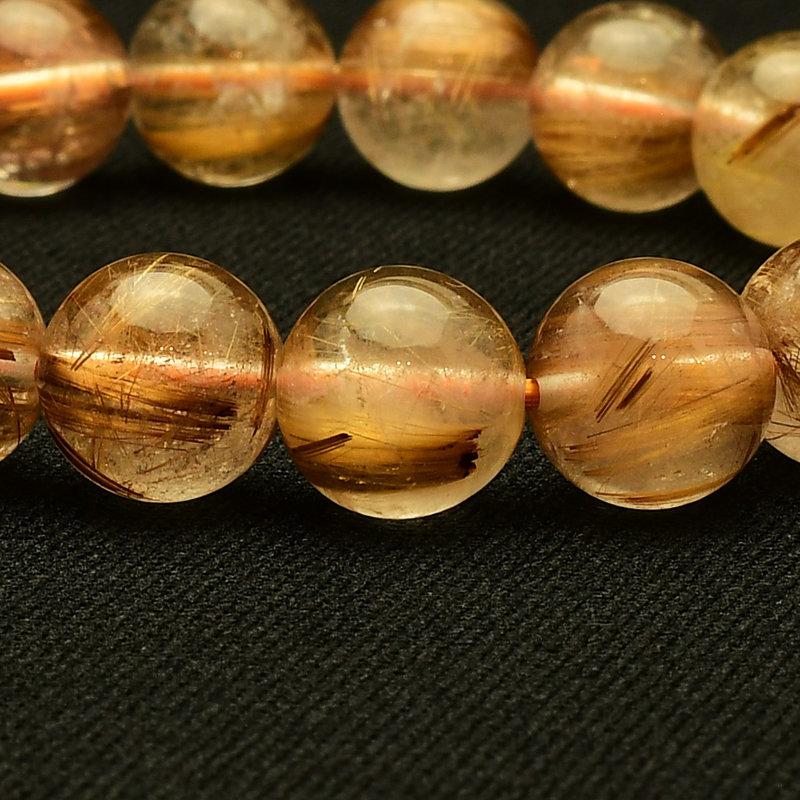 成功へ導く知性の光☆】 タイガータイチンルチル ブレスレット 11-12mm