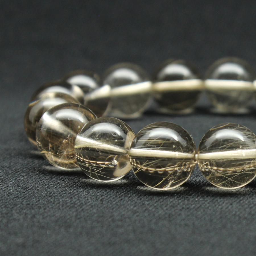 天然石ブレスレット シルバールチルクォーツ 一点物 14mm 【 GHB131・52g】 金運上昇 浄化発送 京海堂の画像