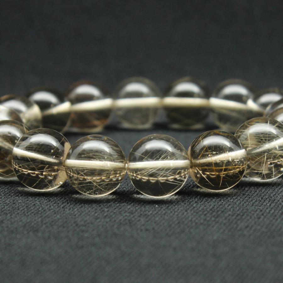 天然石ブレスレット シルバールチルクォーツ 一点物 14mm 【 GHB131・52g】 金運上昇 浄化発送 京海堂の画像
