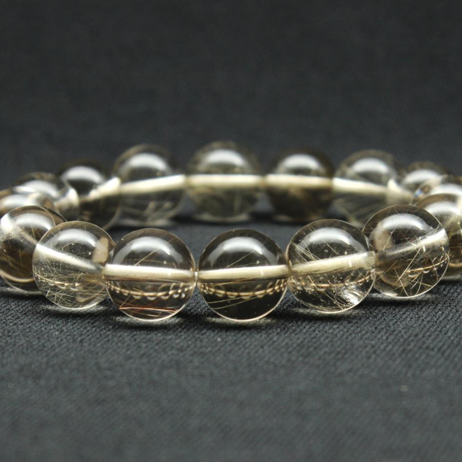 天然石ブレスレット シルバールチルクォーツ 一点物 14mm 【 GHB131・52g】 金運上昇 浄化発送 京海堂の画像