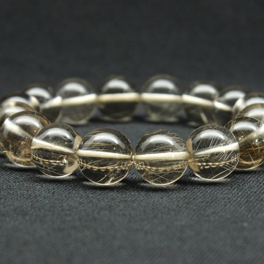 天然石ブレスレット シルバールチルクォーツ 一点物 14mm 【 GHB131・52g】 金運上昇 浄化発送 京海堂の画像