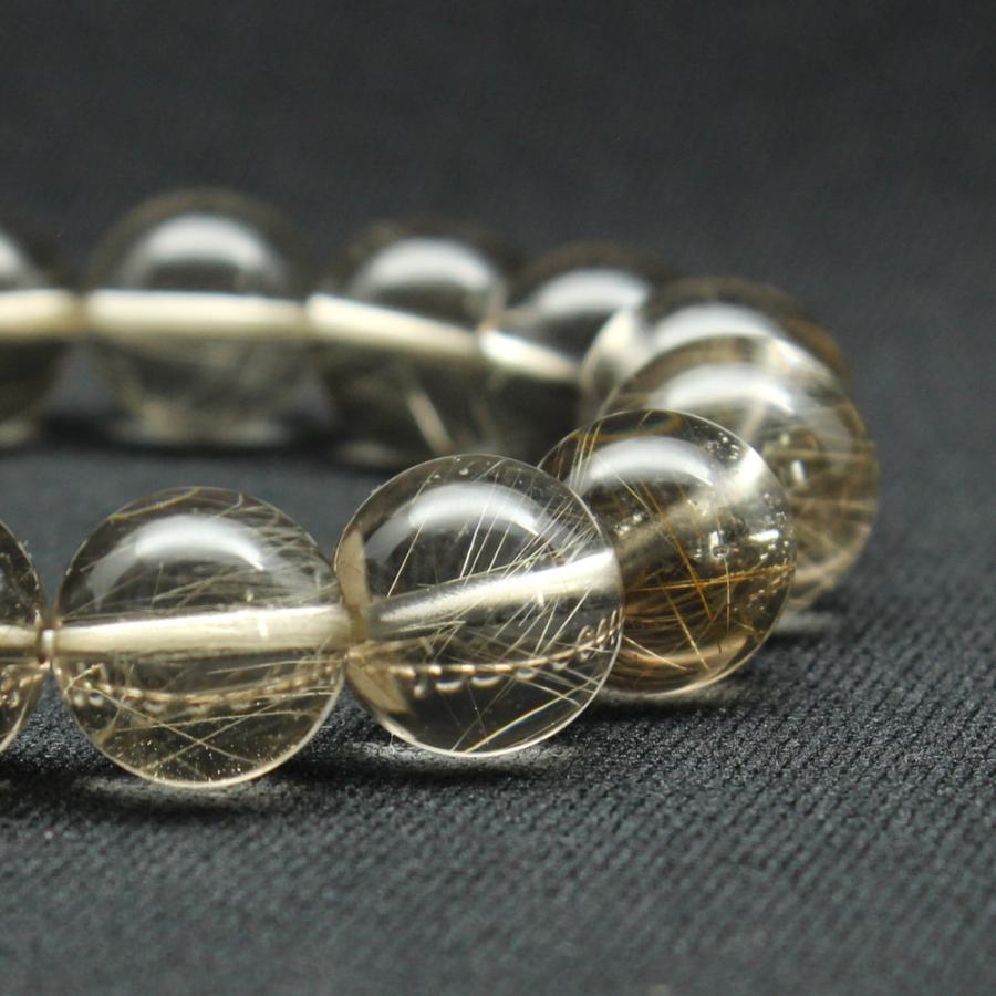 天然石ブレスレット シルバールチルクォーツ 一点物 14mm 【 GHB131・52g】 金運上昇 浄化発送 京海堂の画像