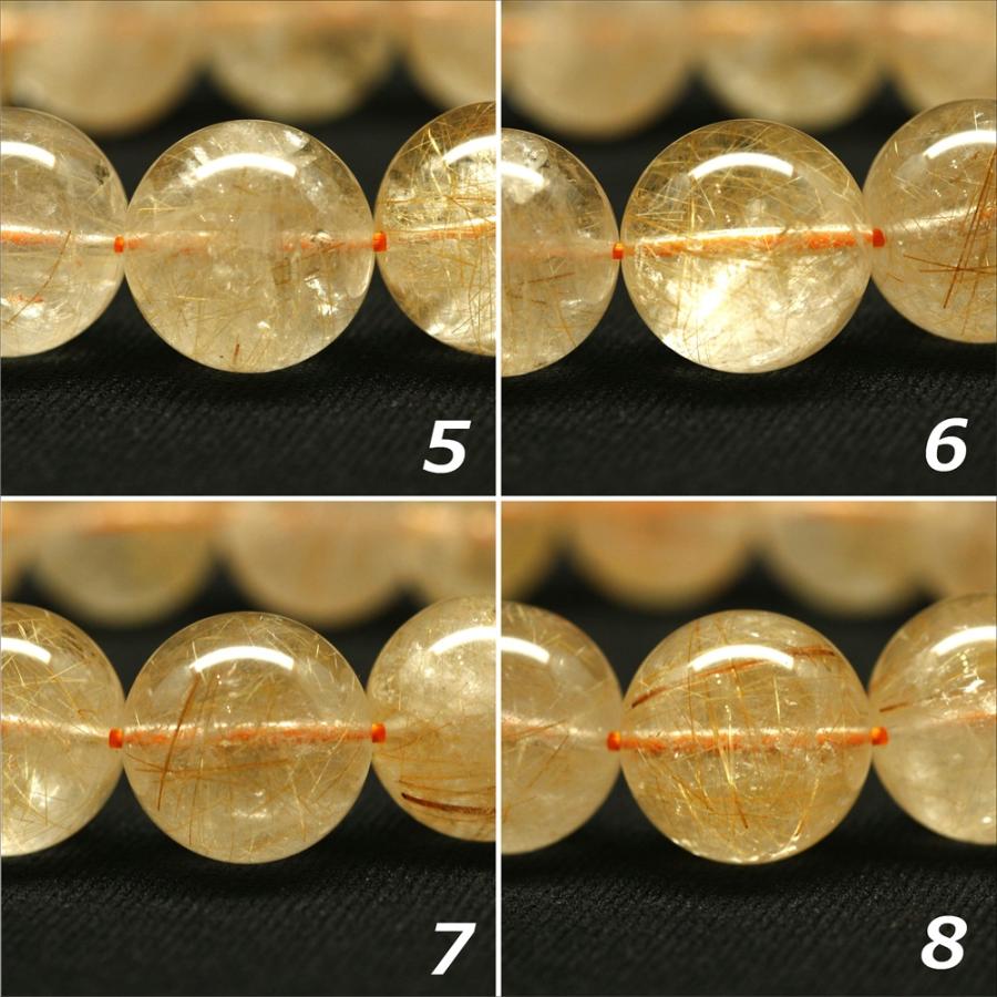 天然石ブレスレット ゴールドルチルクォーツ GHB137 16mm ゴールドルチル 金針水晶 大玉 パワーストーン 高品質 京海堂の画像