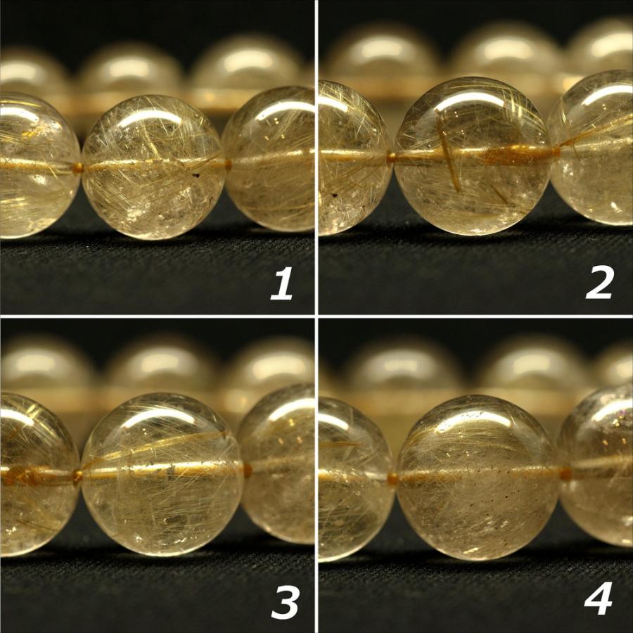 天然石ブレスレット 17mm大玉ルチルGHB140   ゴールドタイチンルチル 金針水晶高品質メンズレディース 金運爆上 京海堂の画像