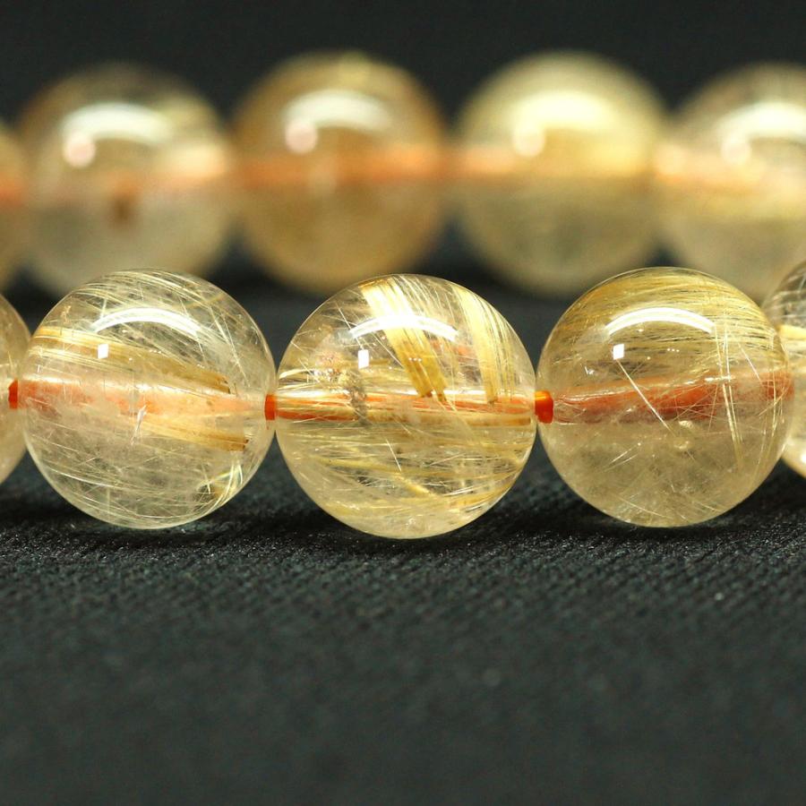 天然石ブレスレット 【王道の輝きと堂々たる存在感】 11〜12mm ゴールドルチルクォーツ 一点物【GHB152】 40ｇ 浄化発送京海堂の画像