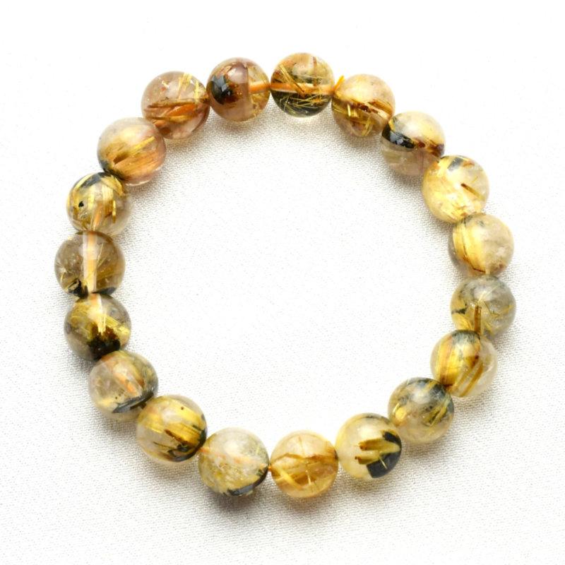 金運・仕事運アップ】煌めく針が美しいルチルクォーツブレスレット 10