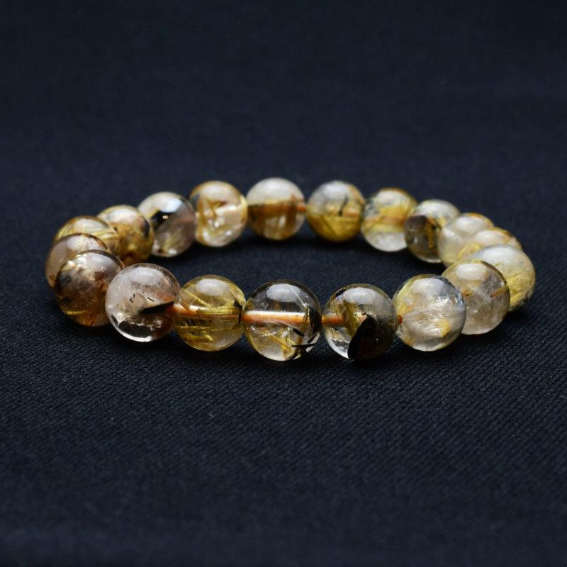 金運・仕事運アップ】煌めく針が美しいルチルクォーツブレスレット 10