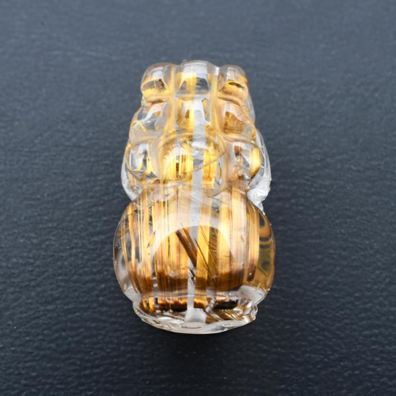 迫力満点 ゴールド タイチンルチル 貔貅 ヒキュウ 金針水晶のエナジー 1点限り ゴールドルチルクォーツ 貔貅 ヒキュウ 金針水晶のエナジー 1点