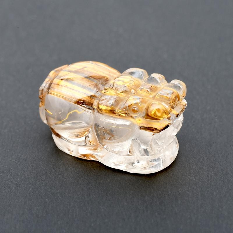 迫力満点 ゴールド タイチンルチル 貔貅 ヒキュウ 金針水晶のエナジー 1点限り ゴールドタイチンルチルクォーツ 貔貅 ヒキュウ インパクトある