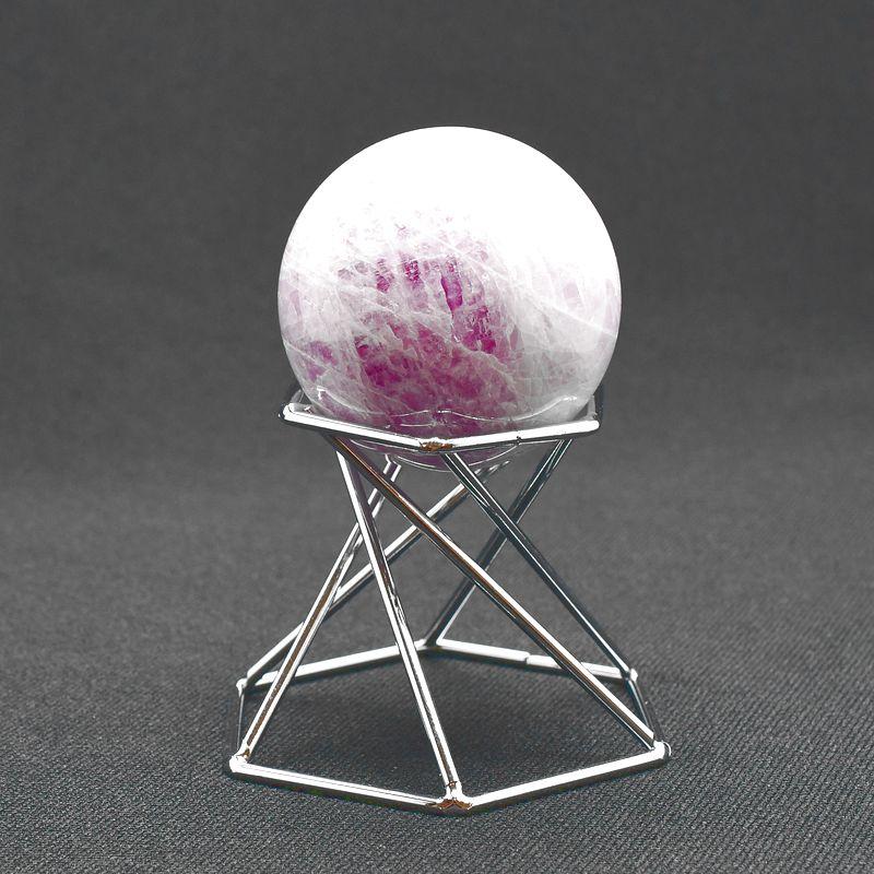 薄藤色の優美】クンツァイト スフィア 約40.5mm 109g GHKN1 台座付き