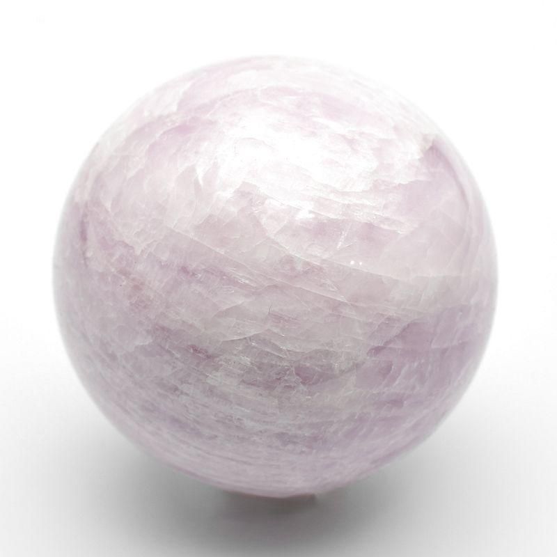 薄藤色の優美】クンツァイト スフィア 約40.5mm 109g GHKN1 台座付き