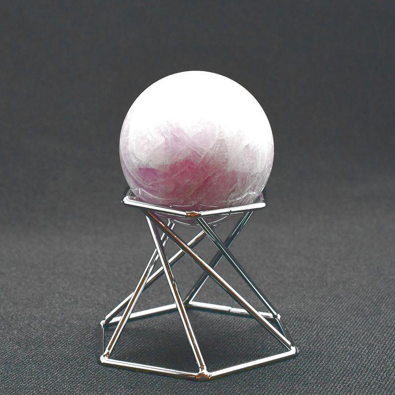 薄藤色の優美】クンツァイト スフィア 約40.5mm 109g GHKN1 台座付き