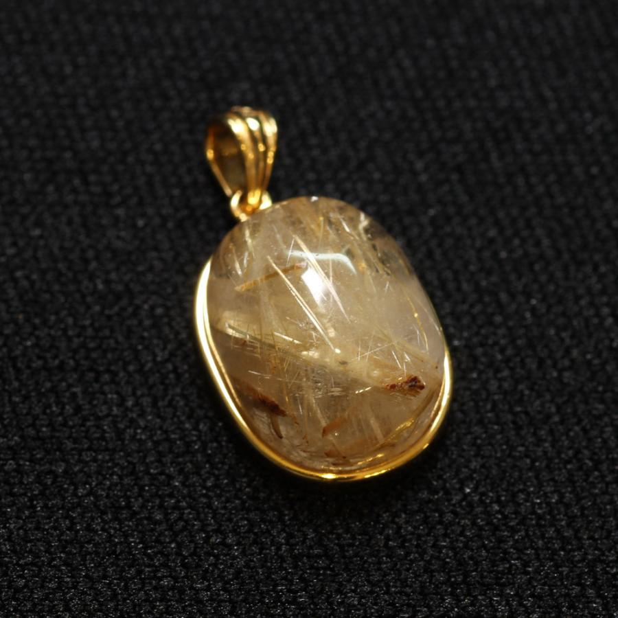 天然石 ネックレス 幾重にも重なり交差する金針 ルチルクォーツ トップ ゴールドルチル 約4g GHRNT26 パワーストーン 京海堂の画像