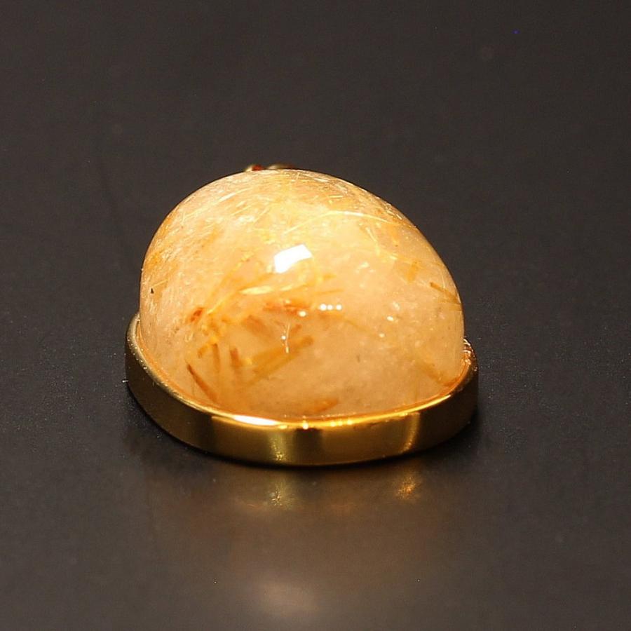 天然石 ネックレス 華やかで洗練された印象に ルチルクォーツ トップ ゴールドルチル 約4g GHRNT37 パワーストーン 京海堂の画像