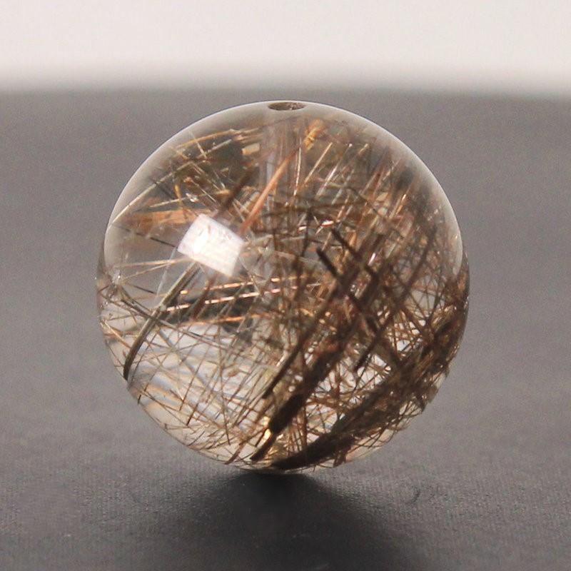 天然石 粒売 約13ミリ ブロンズルチルクォーツ【GHTU14 4g】 一点物 1 