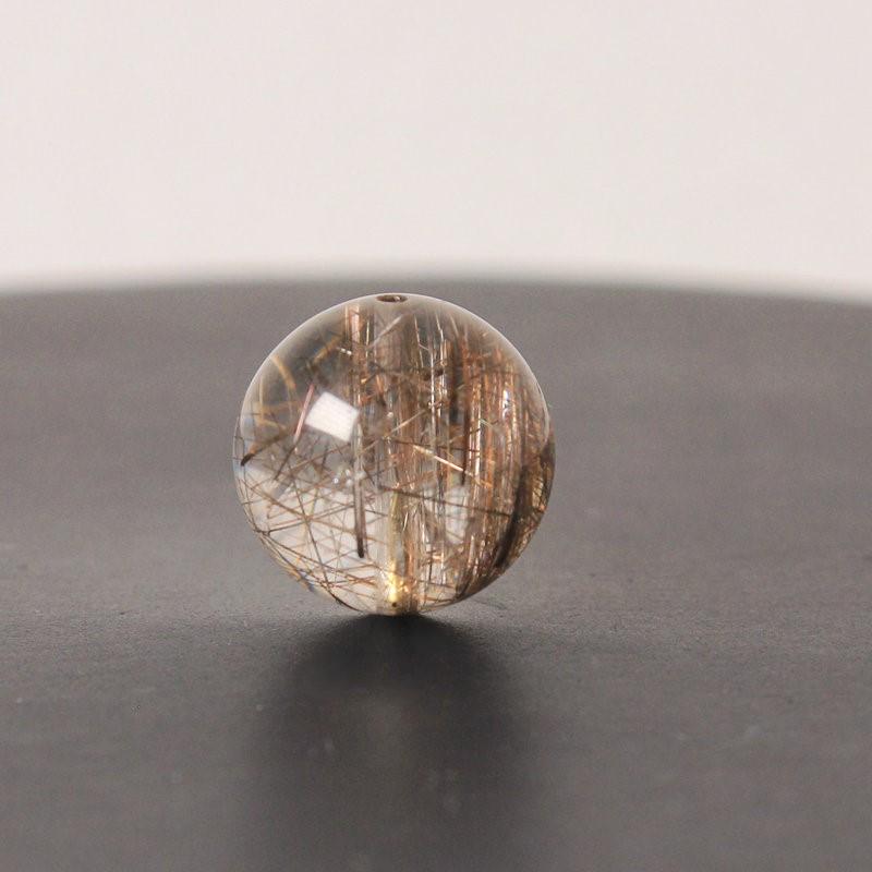 ブロンズブラウンの針と透明感が美しい 約13ミリ ブロンズルチル