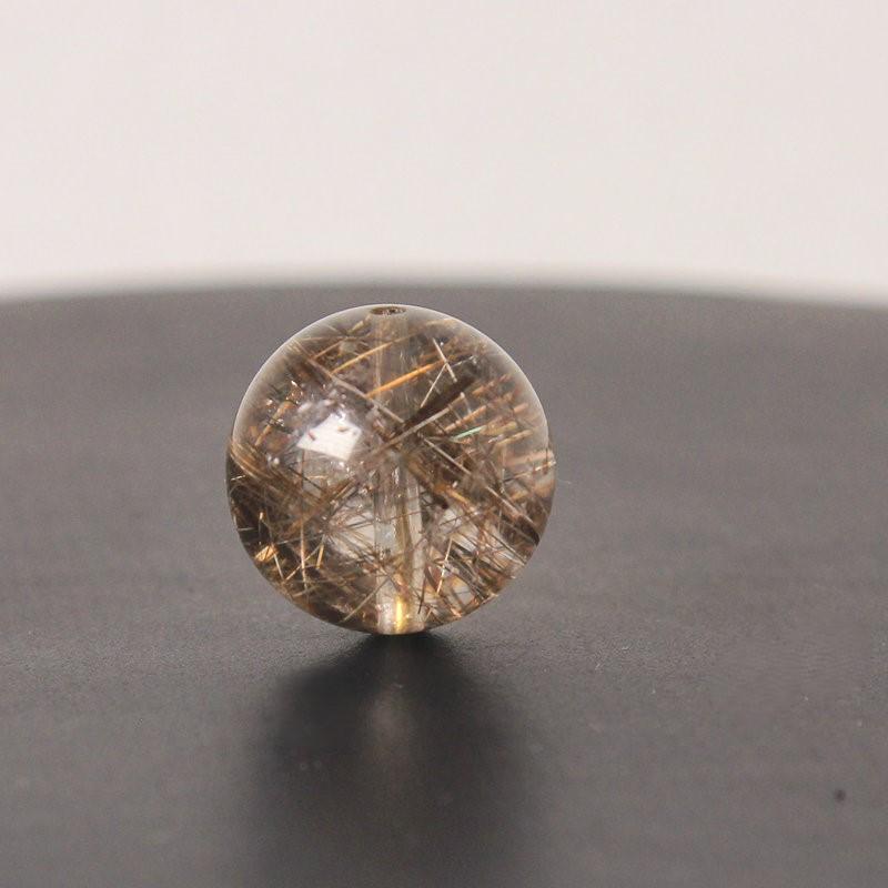 ブロンズブラウンの針と透明感が美しい 約13ミリ ブロンズルチル