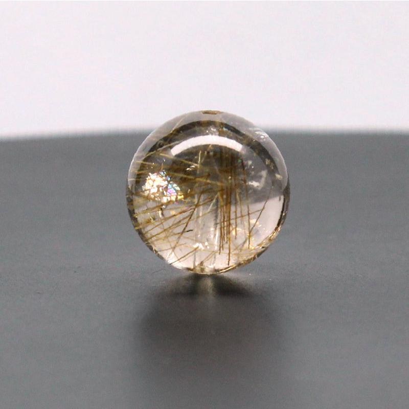 天然石 透明感ある中に シラーと金針が美しい一点物 ゴールドルチル