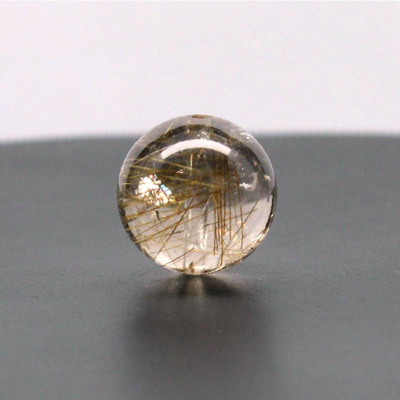天然石 透明感ある中に シラーと金針が美しい一点物 ゴールドルチル