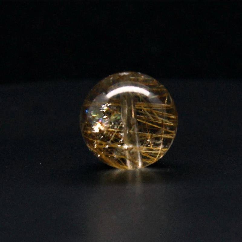 天然石 透明感ある中に シラーと金針が美しい一点物 ゴールドルチル